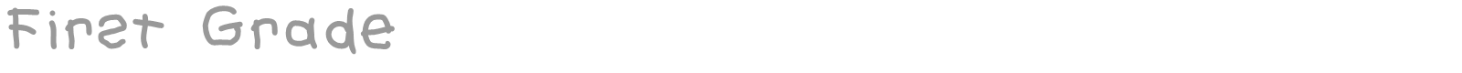 First Grade font preview